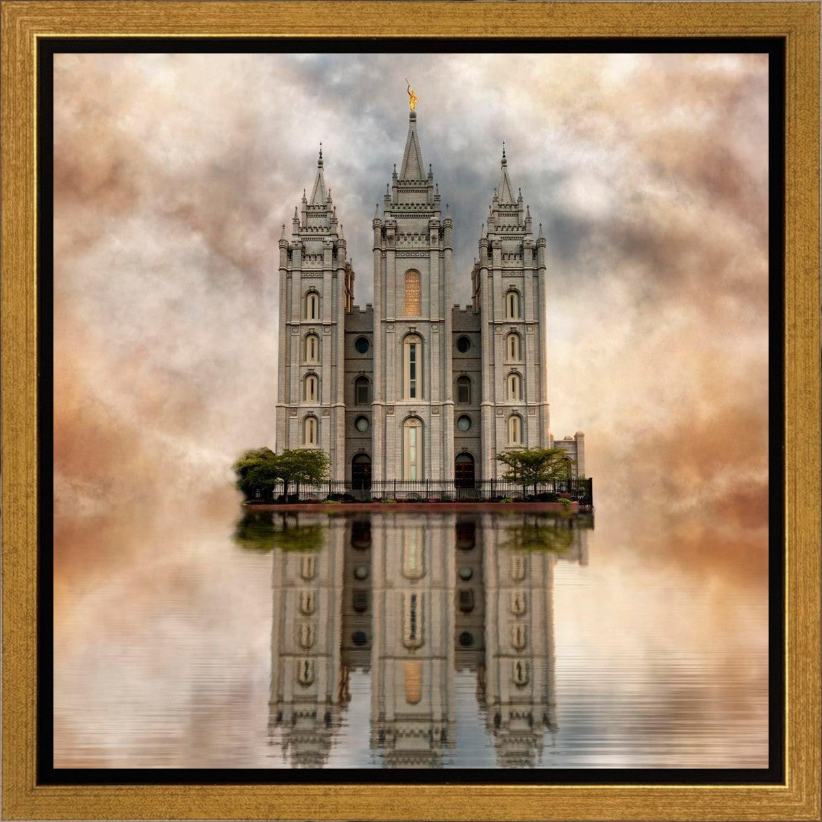 Millennial Reflection Salt Lake City Utah Temple Gallery Wrap