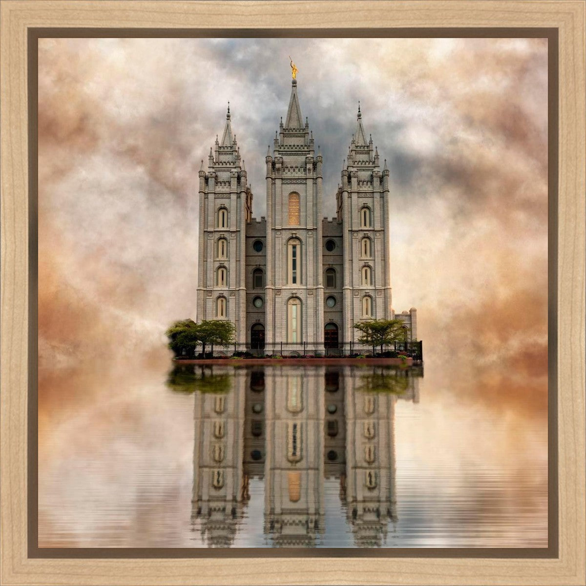 Millennial Reflection Salt Lake City Utah Temple Gallery Wrap