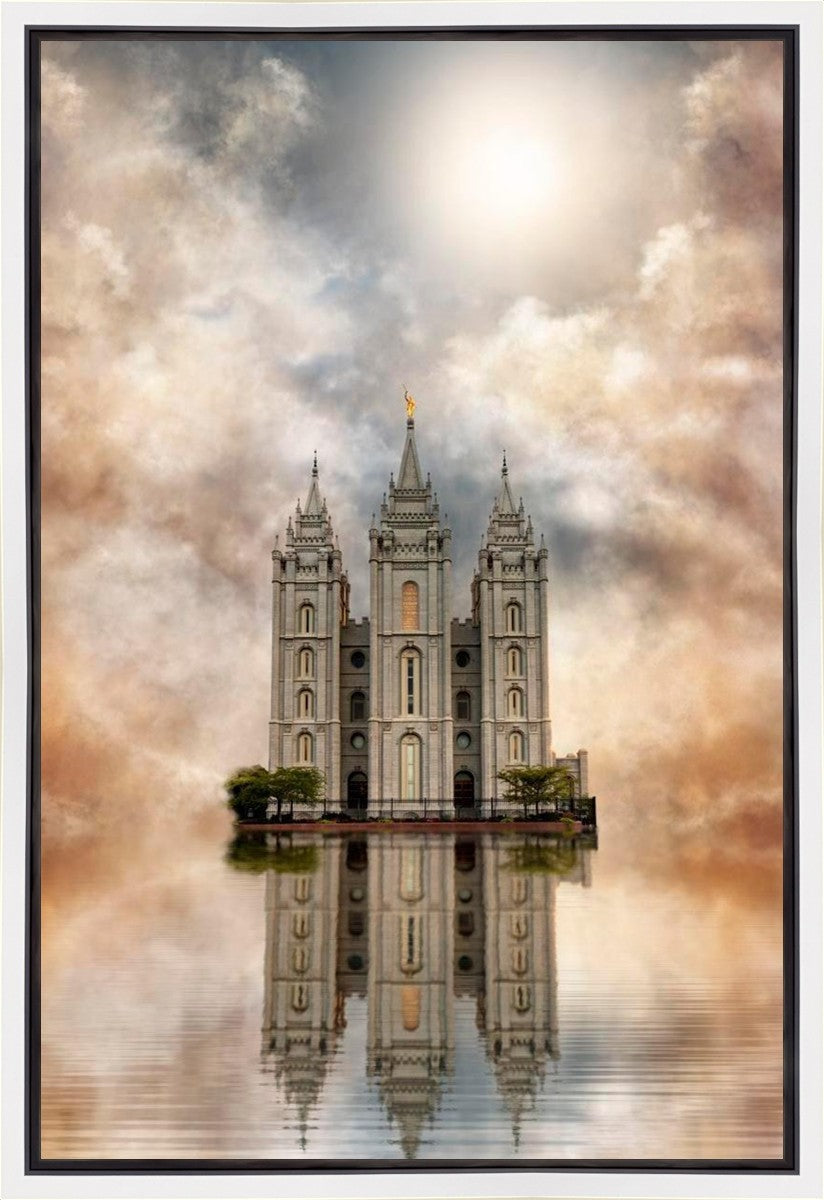 Millennial Reflection Salt Lake City Utah Temple Gallery Wrap