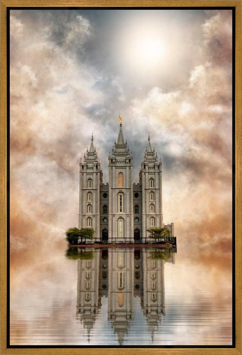 Millennial Reflection Salt Lake City Utah Temple Gallery Wrap