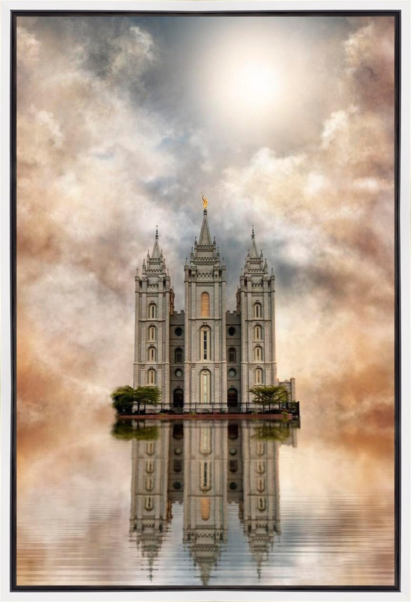 Millennial Reflection Salt Lake City Utah Temple Gallery Wrap