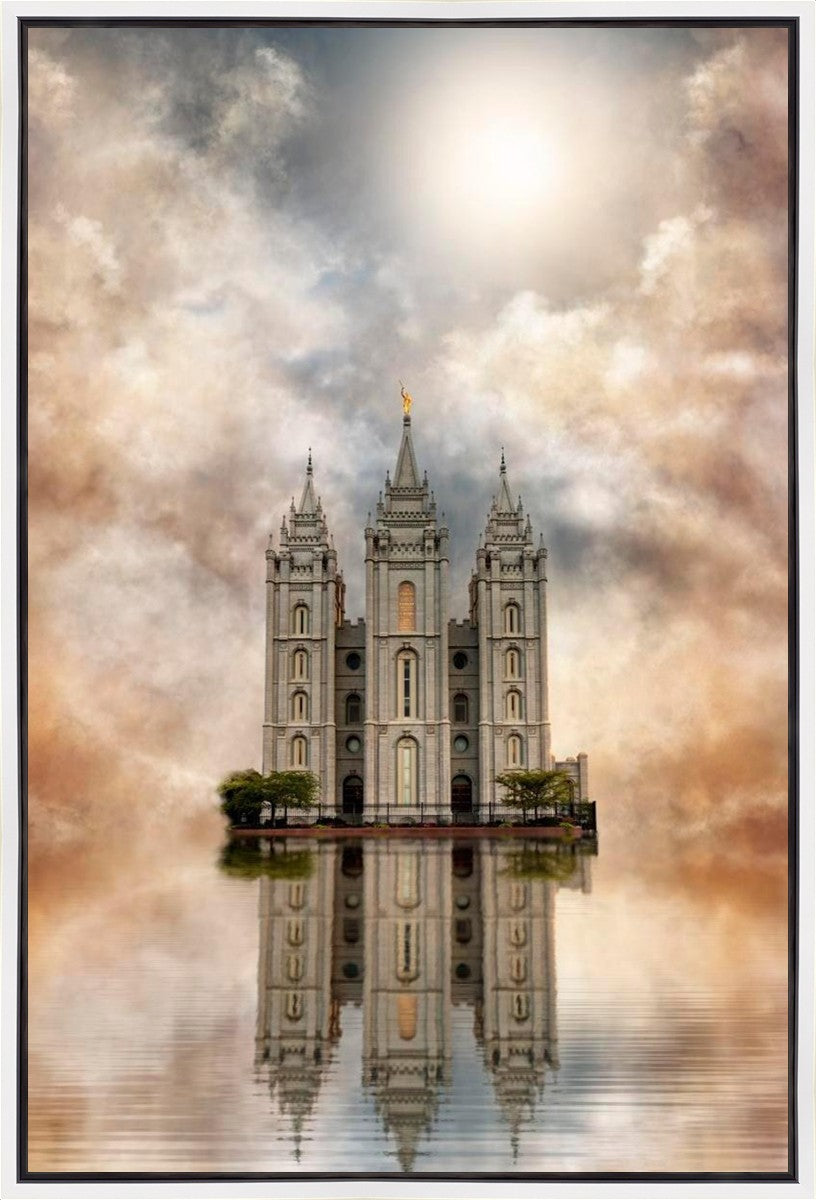 Millennial Reflection Salt Lake City Utah Temple Gallery Wrap