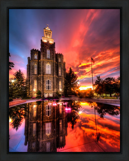 Logan Utah Fiery Sunset