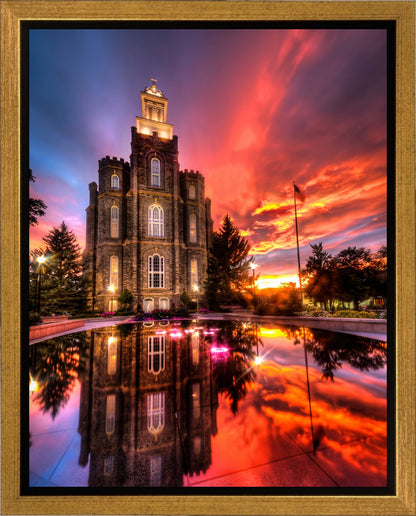 Logan Utah Fiery Sunset