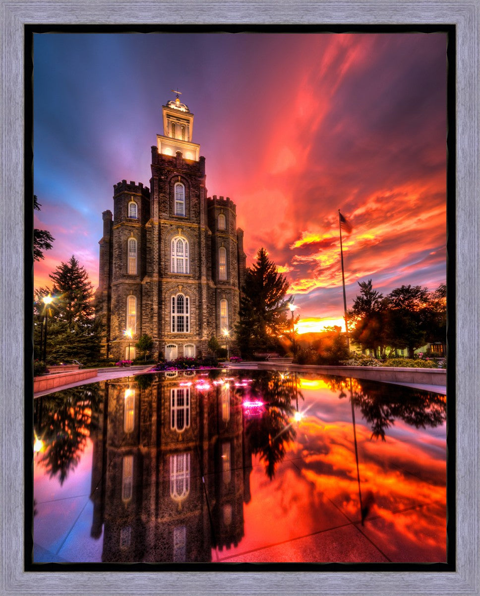 Logan Utah Fiery Sunset