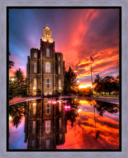 Logan Utah Fiery Sunset
