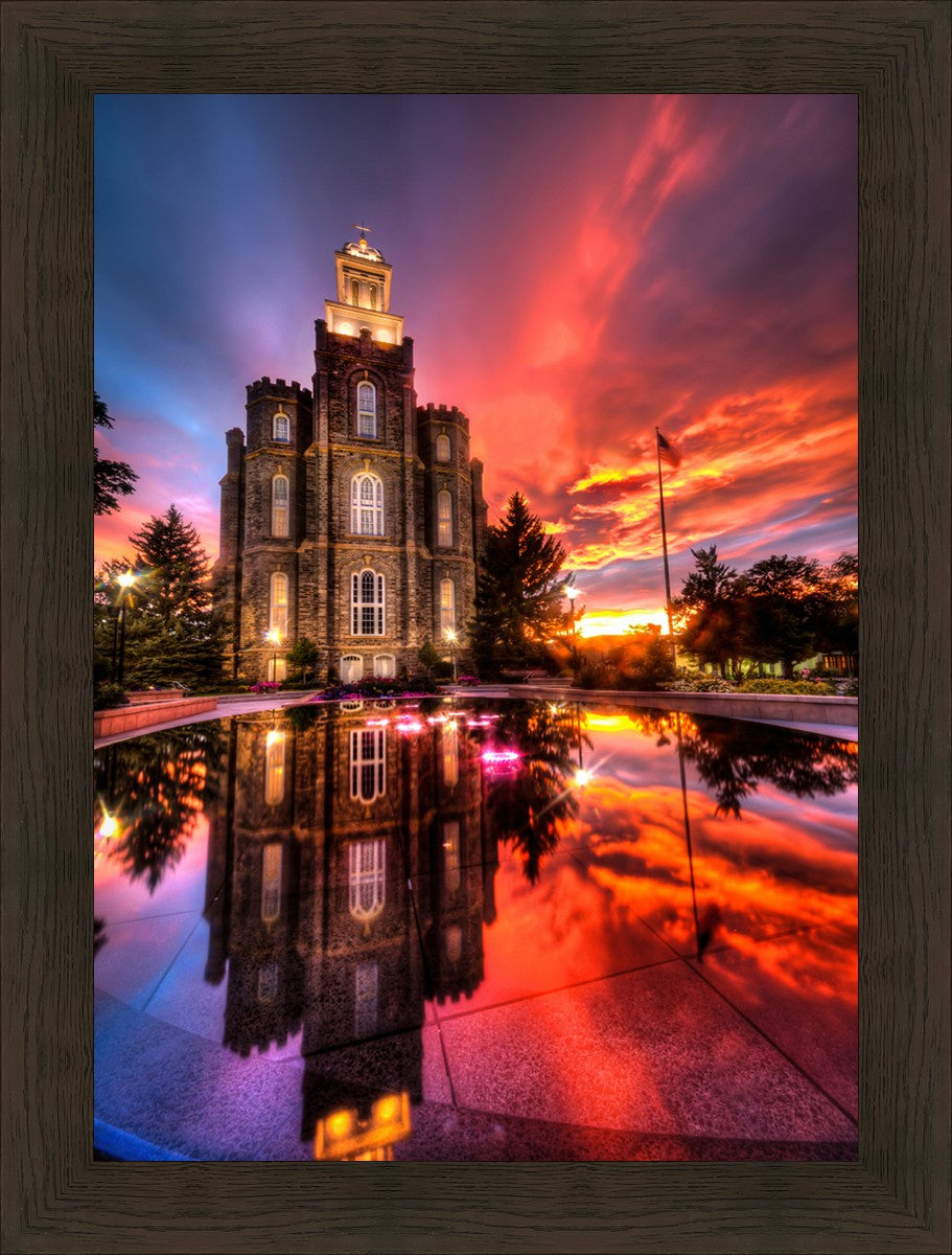 Logan Utah Fiery Sunset