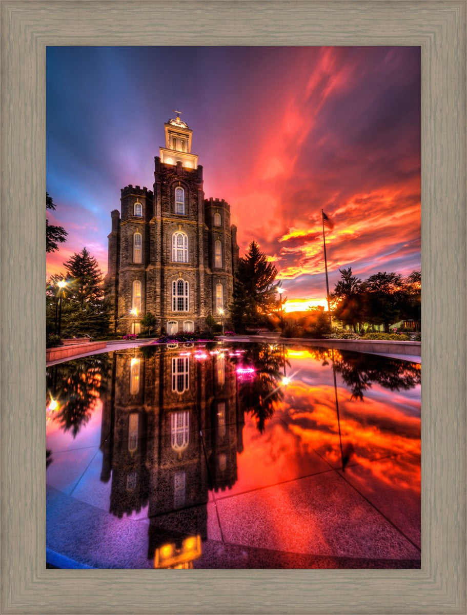 Logan Utah Fiery Sunset