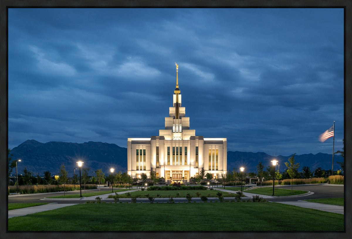 Saratoga Springs Utah Blue Night