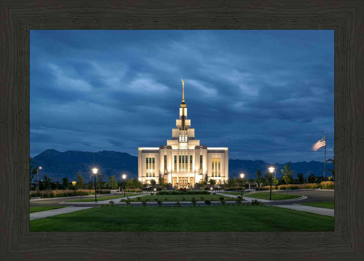 Saratoga Springs Utah Blue Night