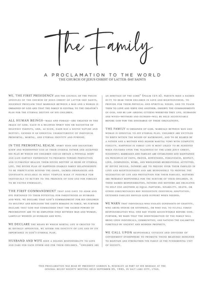 The Proclamation To The Family
