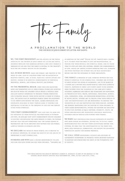 The Proclamation To The Family