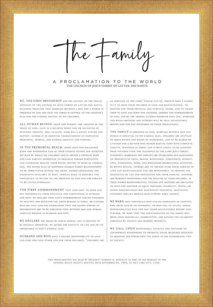The Proclamation To The Family