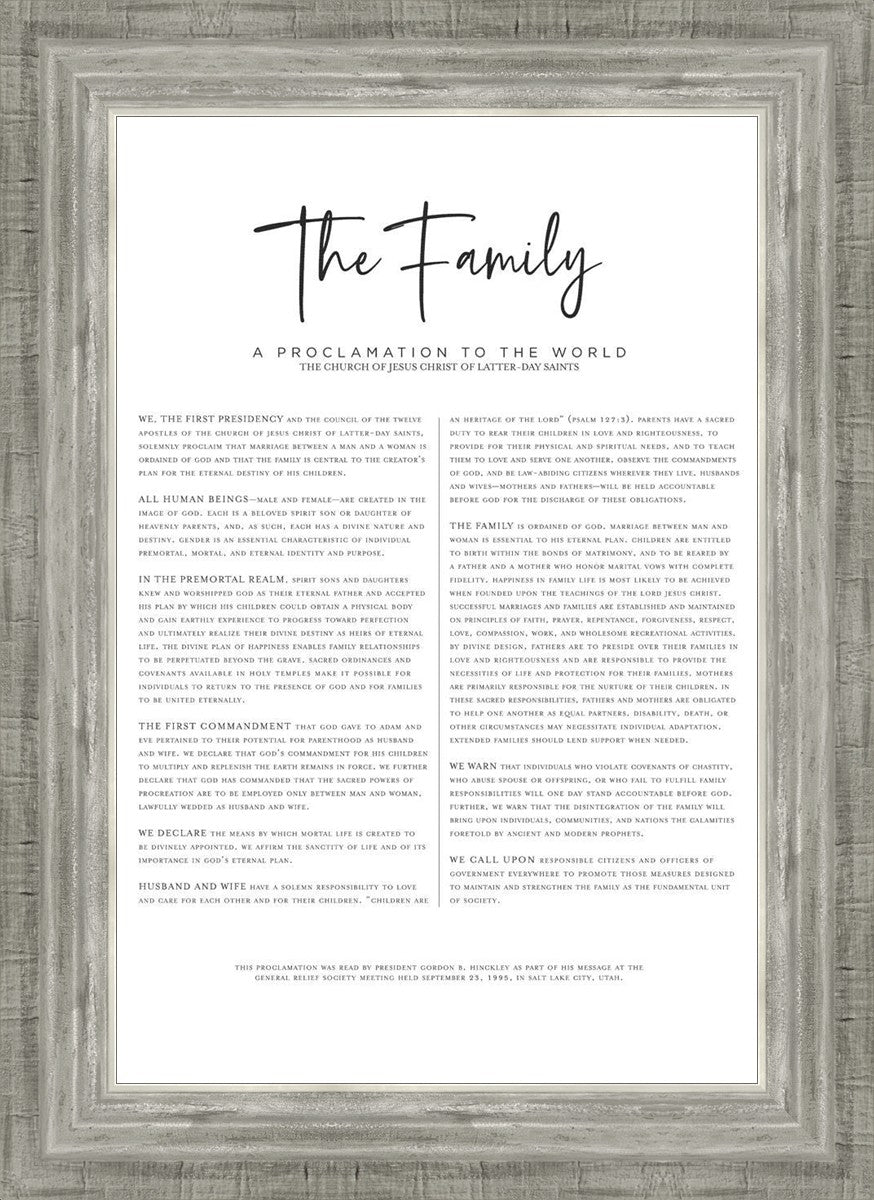 The Proclamation To The Family