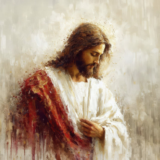 Christ in Red Robes Large Wall Art Gallery Wrap