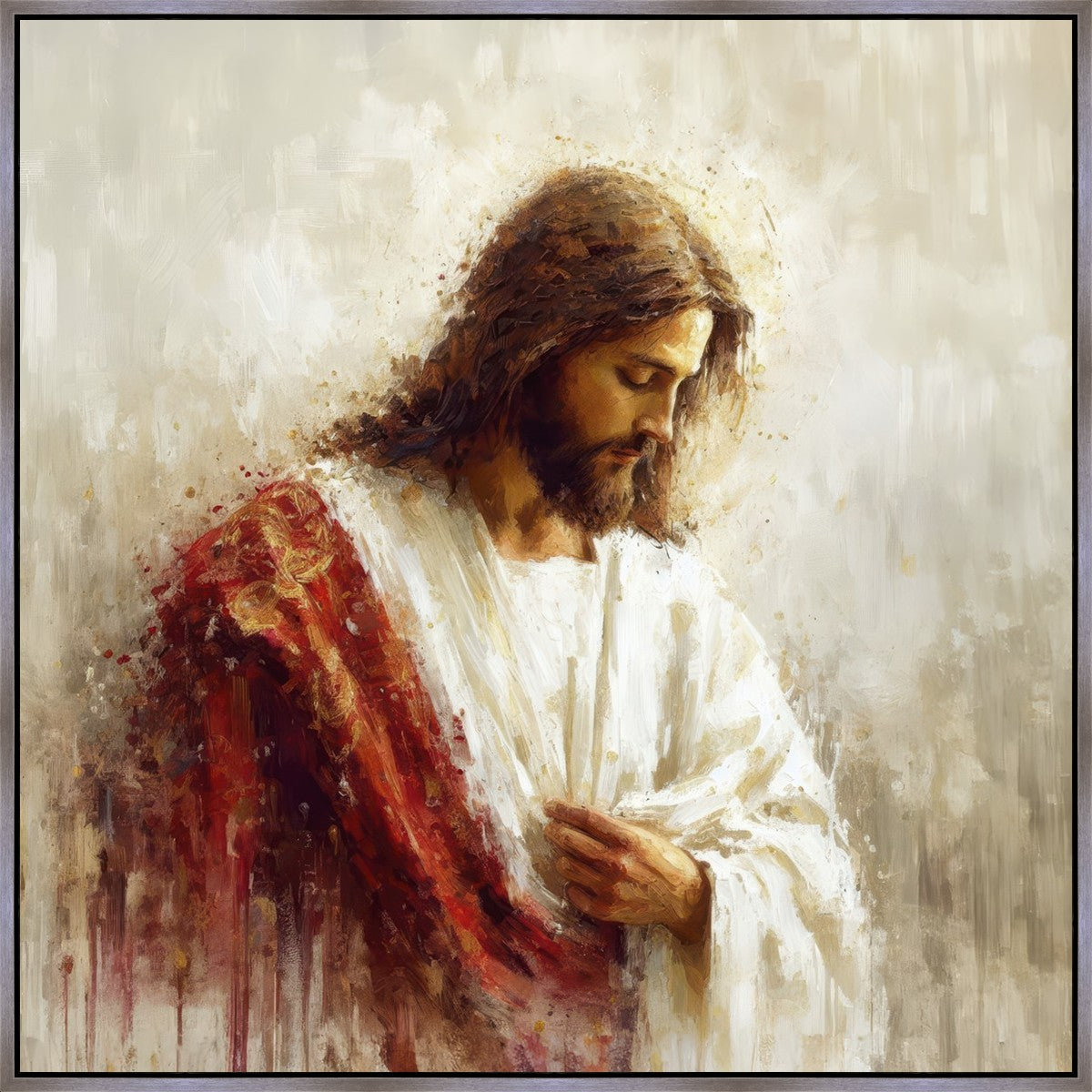 Christ in Red Robes Large Wall Art Gallery Wrap