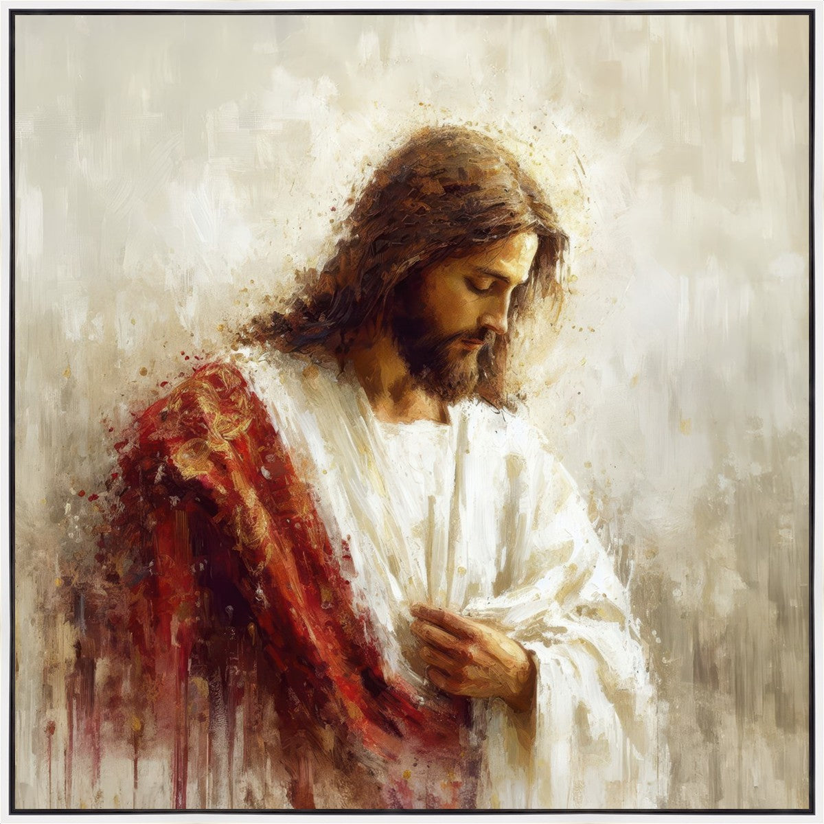 Christ in Red Robes Large Wall Art Gallery Wrap