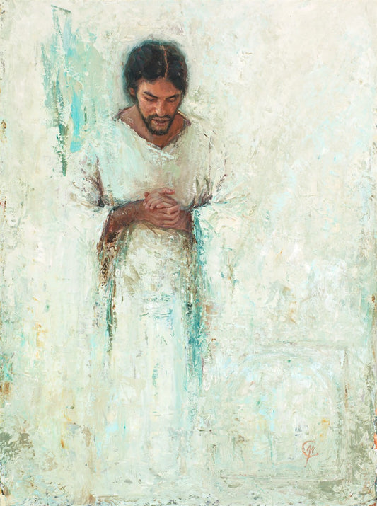 Rabboni in Prayer Large Wall Art Gallery Wrap
