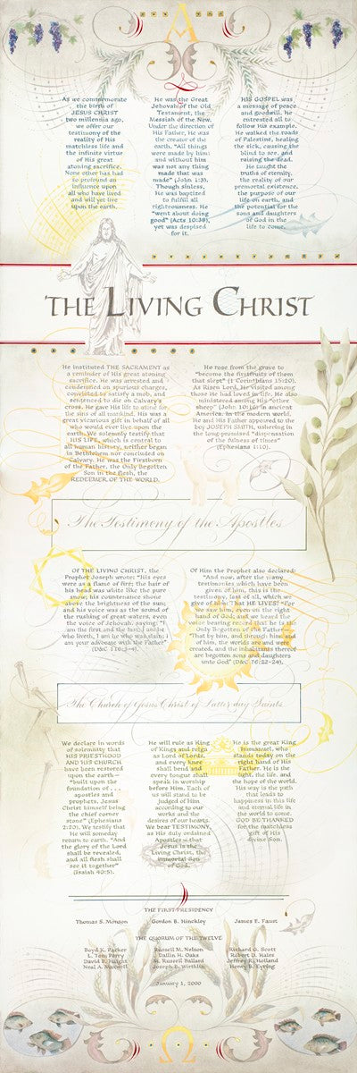 The Living Christ presented via the Art of Beautiful Writing