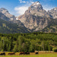 Panorama of Grand Teton Mountain Range, Wyoming