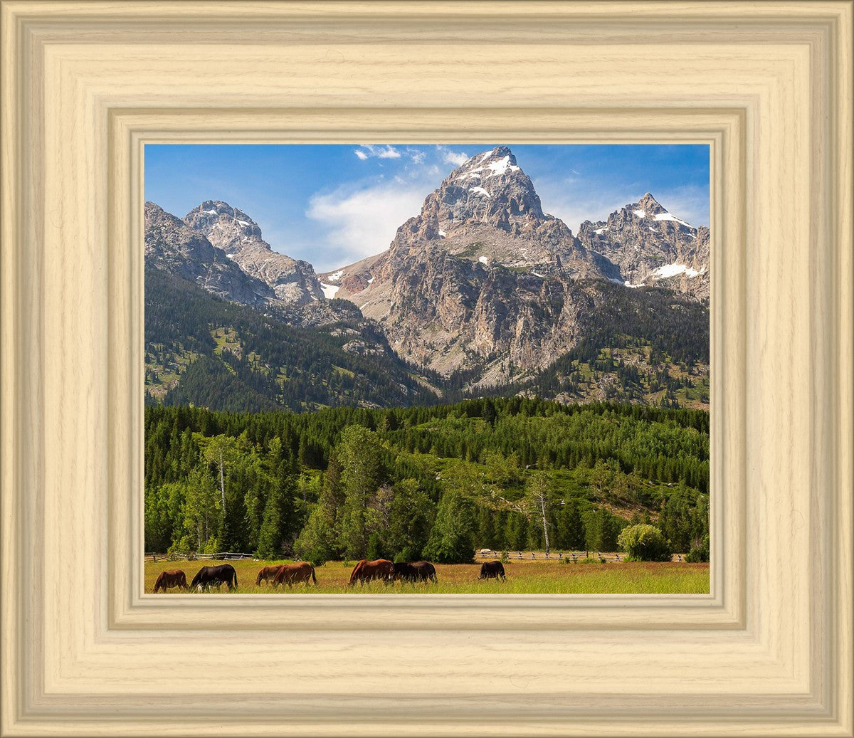 Panorama of Grand Teton Mountain Range, Wyoming