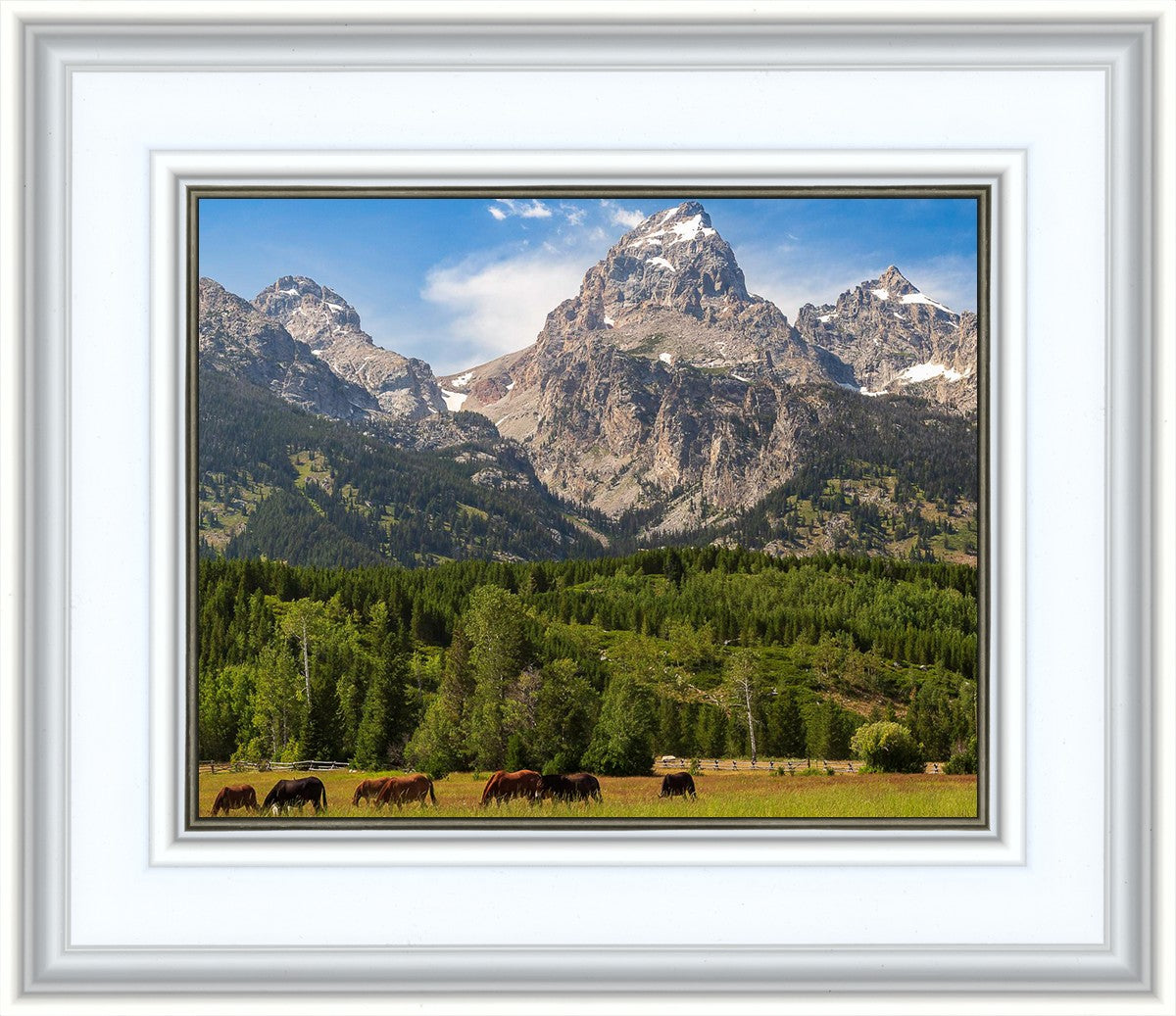 Panorama of Grand Teton Mountain Range, Wyoming