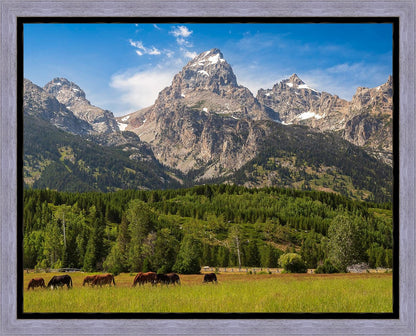 Panorama of Grand Teton Mountain Range, Wyoming