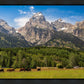 Panorama of Grand Teton Mountain Range, Wyoming