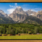 Panorama of Grand Teton Mountain Range, Wyoming