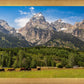 Panorama of Grand Teton Mountain Range, Wyoming
