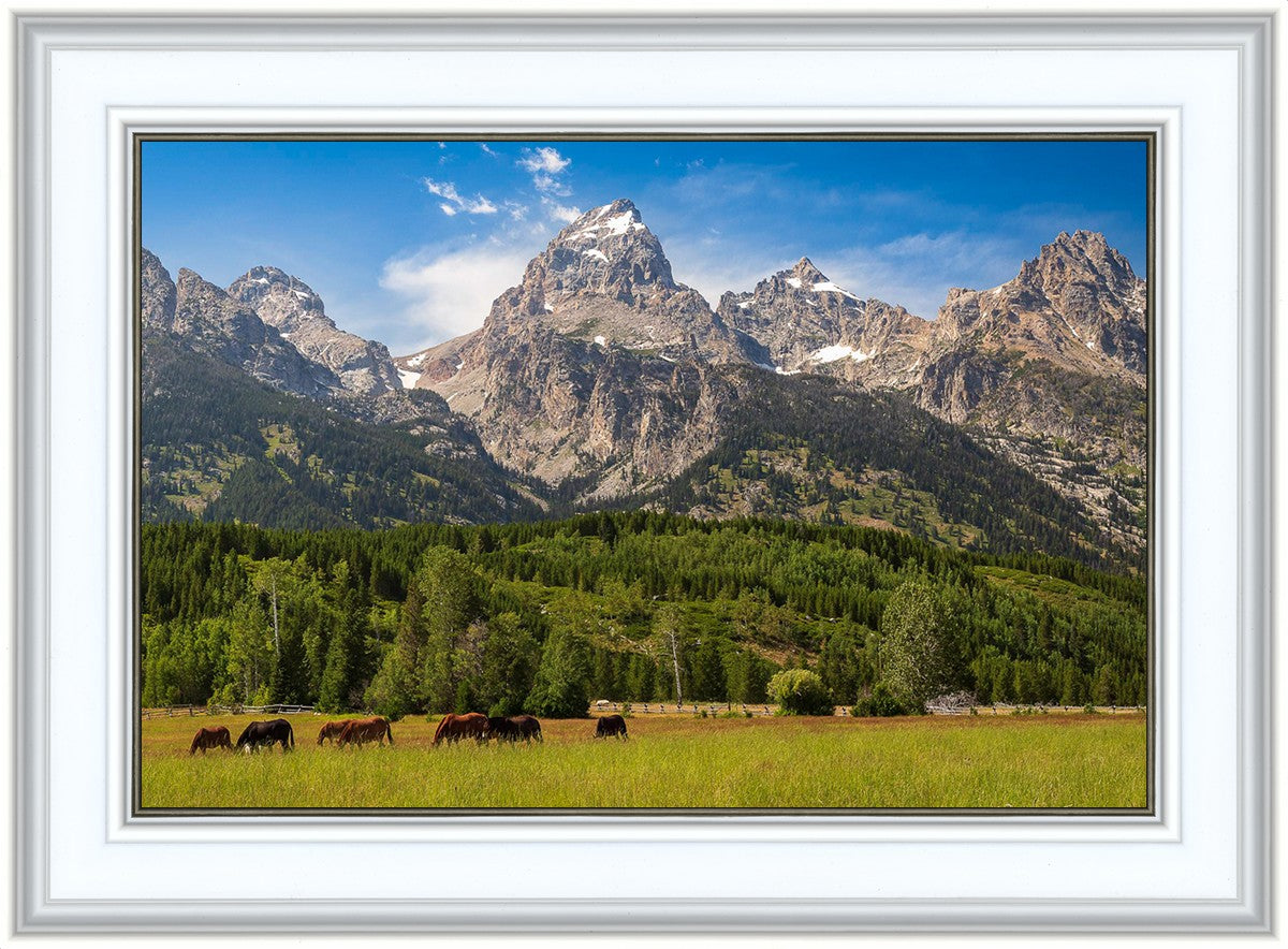 Panorama of Grand Teton Mountain Range, Wyoming