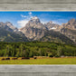 Panorama of Grand Teton Mountain Range, Wyoming