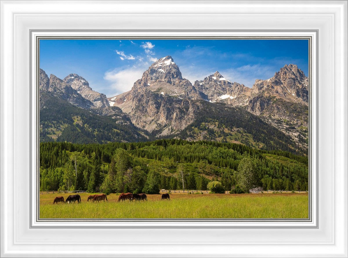 Panorama of Grand Teton Mountain Range, Wyoming