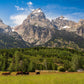 Panorama of Grand Teton Mountain Range, Wyoming