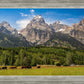 Panorama of Grand Teton Mountain Range, Wyoming