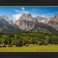 Panorama of Grand Teton Mountain Range, Wyoming