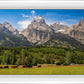Panorama of Grand Teton Mountain Range, Wyoming