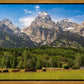 Panorama of Grand Teton Mountain Range, Wyoming
