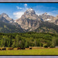 Panorama of Grand Teton Mountain Range, Wyoming