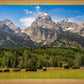 Panorama of Grand Teton Mountain Range, Wyoming