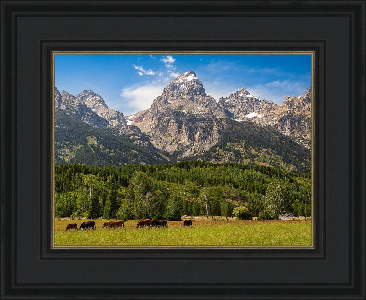 Panorama of Grand Teton Mountain Range, Wyoming