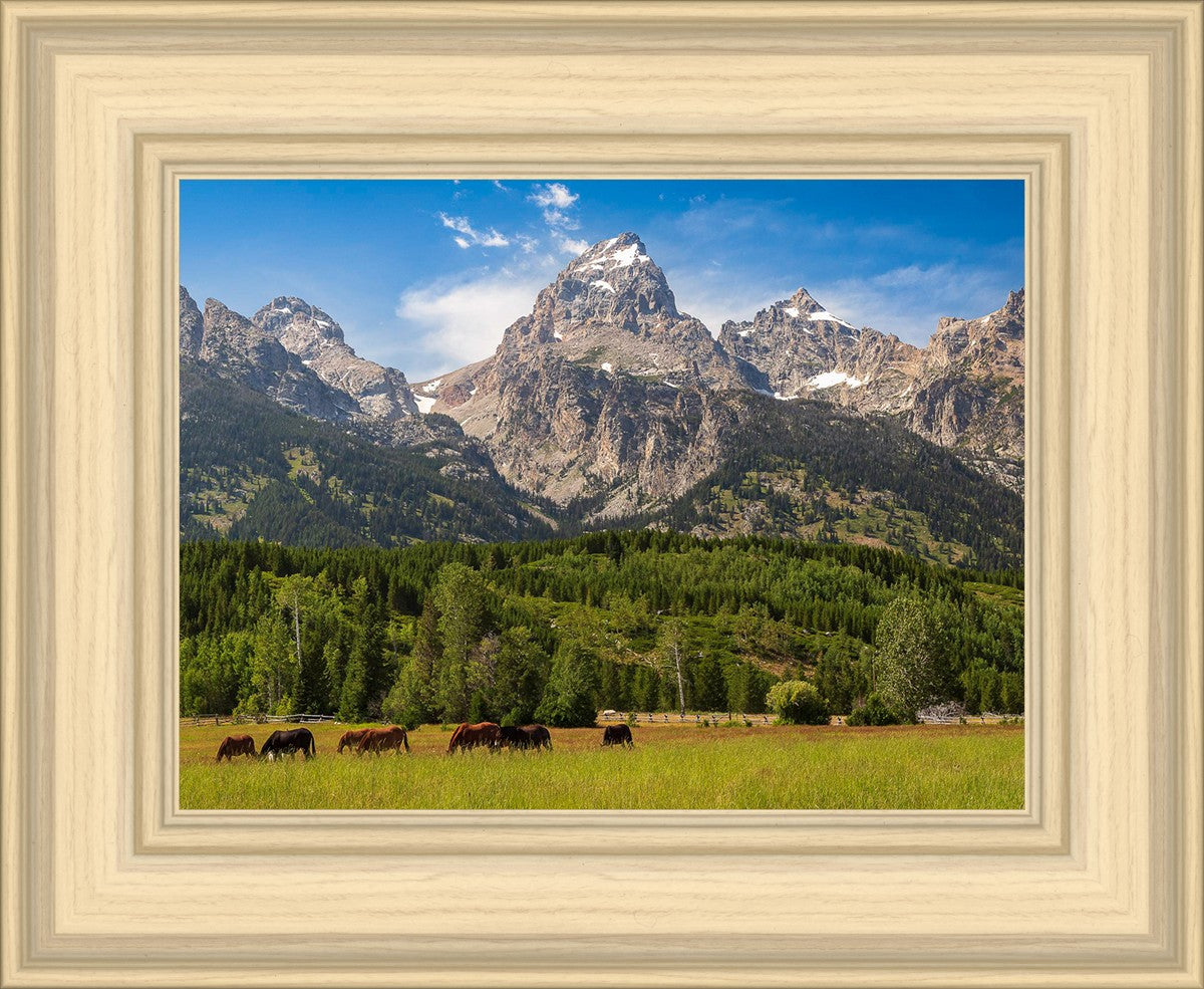 Panorama of Grand Teton Mountain Range, Wyoming