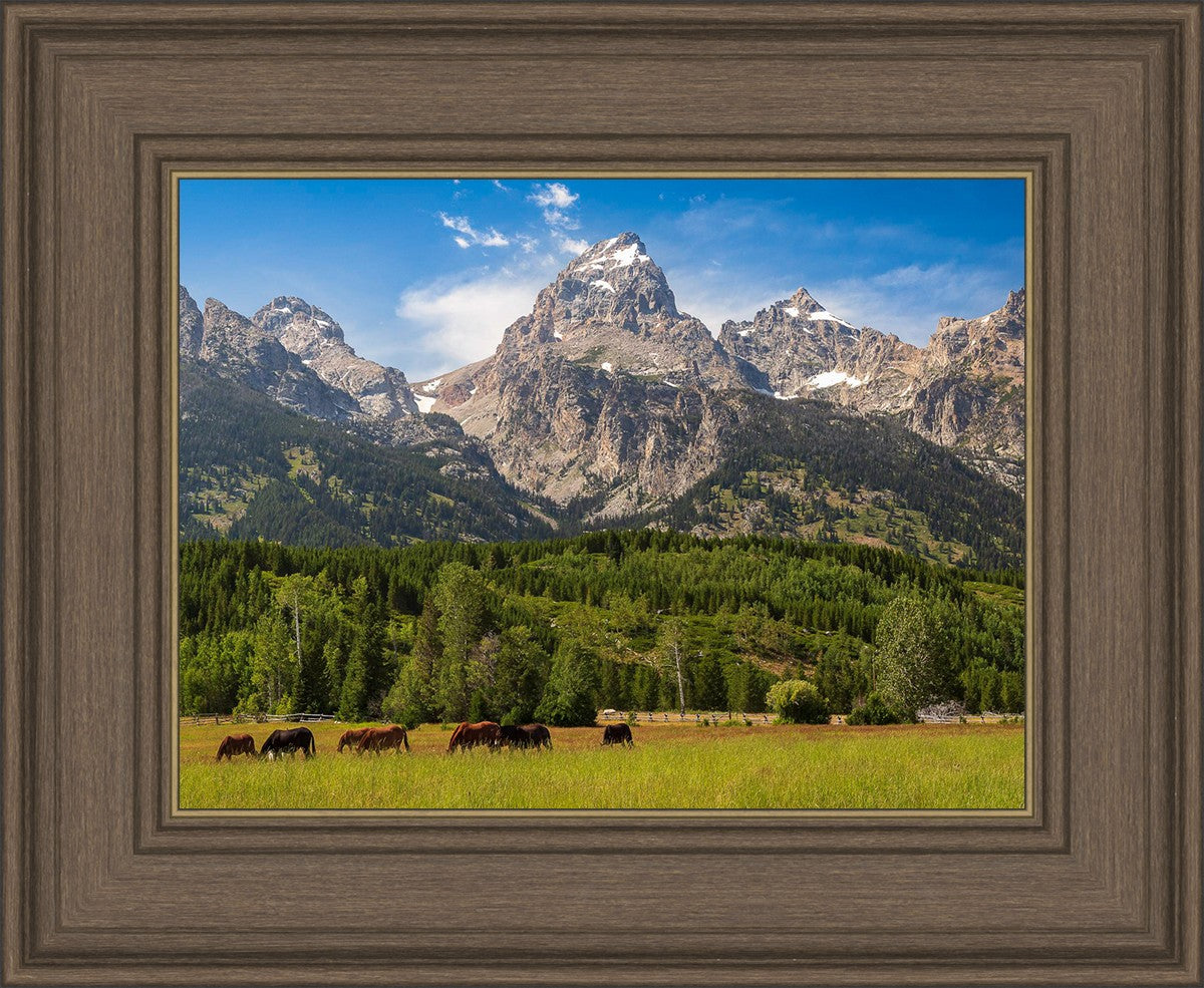 Panorama of Grand Teton Mountain Range, Wyoming