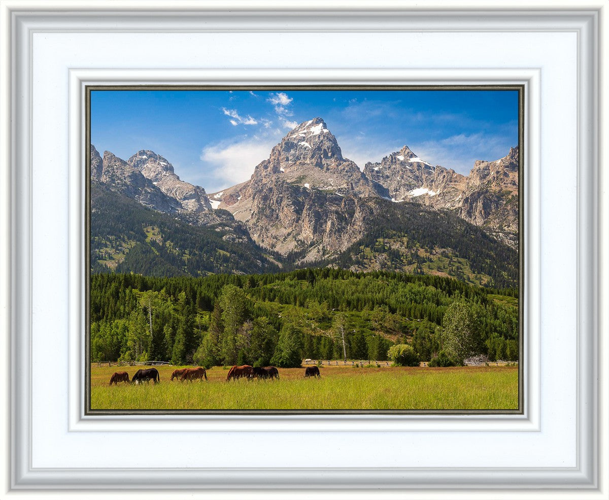 Panorama of Grand Teton Mountain Range, Wyoming