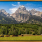 Panorama of Grand Teton Mountain Range, Wyoming