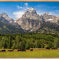 Panorama of Grand Teton Mountain Range, Wyoming