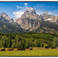 Panorama of Grand Teton Mountain Range, Wyoming
