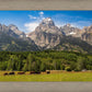 Panorama of Grand Teton Mountain Range, Wyoming