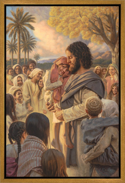 He Took Them Up In His Arms Gallery Wrap