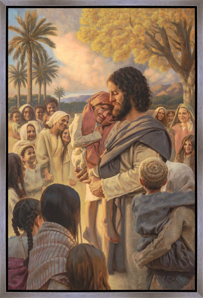 He Took Them Up In His Arms Gallery Wrap